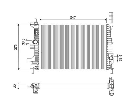Kylare, motorkylning 701675 Valeo
