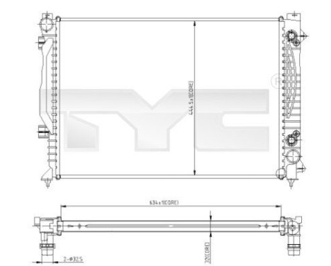 Kylare, motorkylning 702-0003 TYC