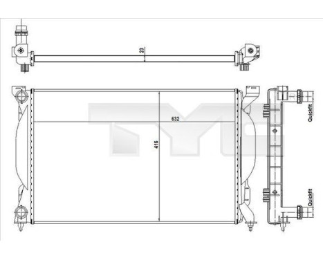 Kylare, motorkylning 702-0012-R TYC