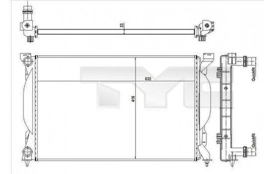 Kylare, motorkylning 702-0012-R TYC