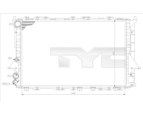 Kylare, motorkylning 702-0027 TYC