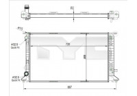 Kylare, motorkylning 702-0037-R TYC