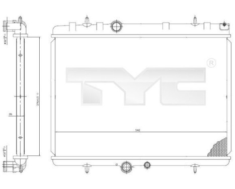 Kylare, motorkylning 705-0065 TYC
