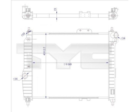 Kylare, motorkylning 706-0021-R TYC