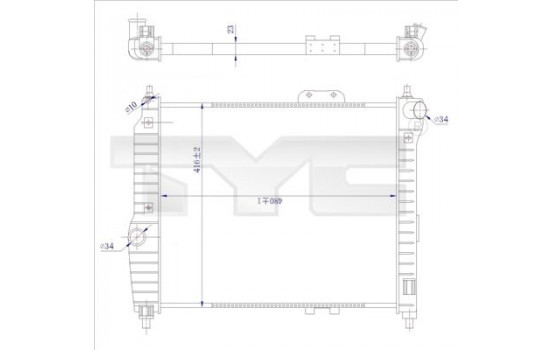 Kylare, motorkylning 706-0021-R TYC