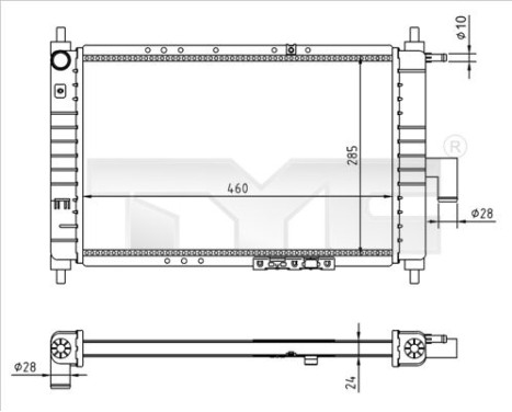 Kylare, motorkylning 706-0023-R TYC