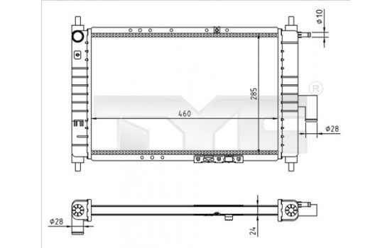 Kylare, motorkylning 706-0023-R TYC