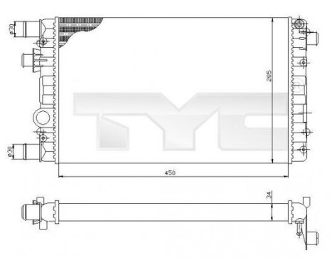 Kylare, motorkylning 709-0012 TYC