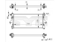 Kylare, motorkylning 709-0020-R TYC