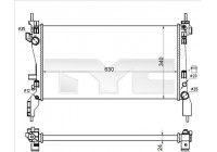 Kylare, motorkylning 709-0021-R TYC