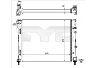 Kylare, motorkylning 709-0023-R TYC