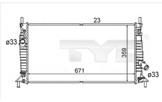 Kylare, motorkylning 710-0056-R TYC