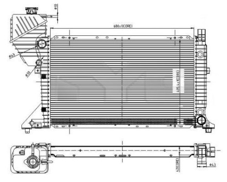 Kylare, motorkylning 721-0010 TYC
