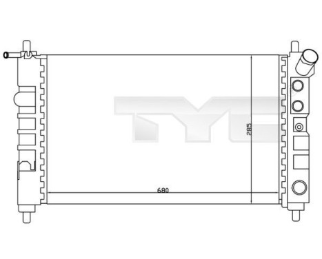 Kylare, motorkylning 725-0005 TYC