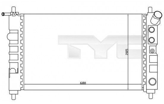 Kylare, motorkylning 725-0005 TYC