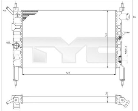 Kylare, motorkylning 725-0018 TYC