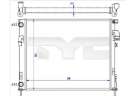 Kylare, motorkylning 725-0043-R TYC