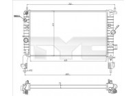 Kylare, motorkylning 725-0048-R TYC