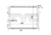 Kylare, motorkylning 728-0012-R TYC