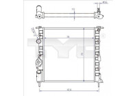 Kylare, motorkylning 728-0013-R TYC