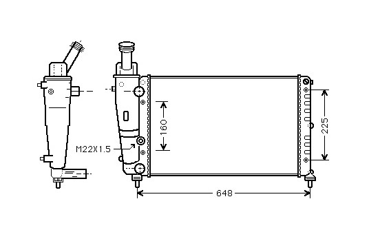 Kylare, motorkylning 73002082 International Radiators