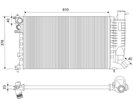 Kylare, motorkylning 730630 Valeo