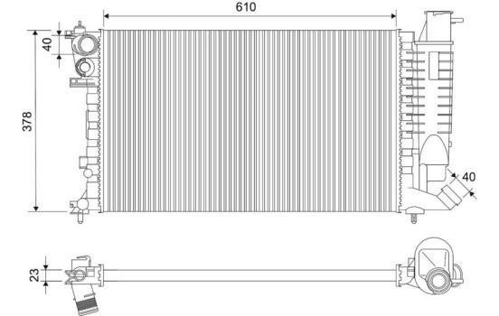Kylare, motorkylning 730630 Valeo