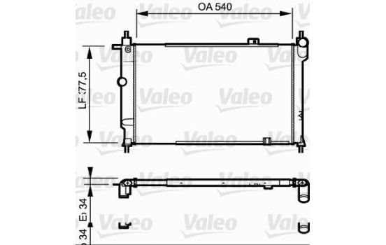 Kylare, motorkylning 730993 Valeo