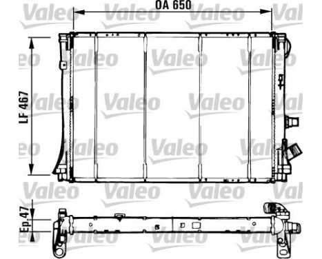 Kylare, motorkylning 731529 Valeo