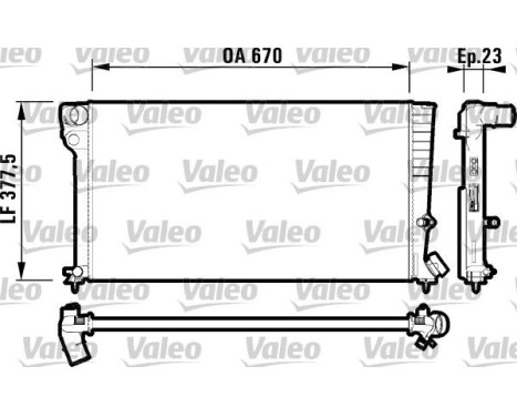 Kylare, motorkylning 731744 Valeo