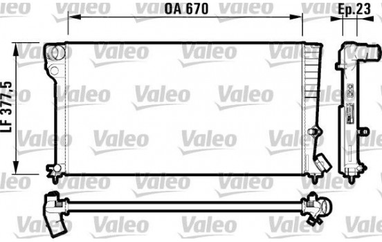Kylare, motorkylning 731744 Valeo