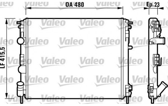 Kylare, motorkylning 732721 Valeo