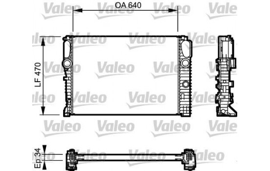 Kylare, motorkylning 732849 Valeo
