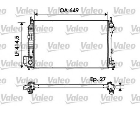 Kylare, motorkylning 732947 Valeo