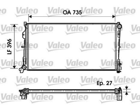 Kylare, motorkylning 732956 Valeo