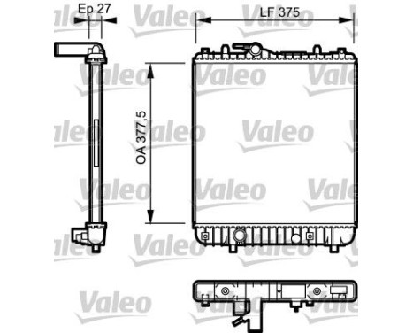 Kylare, motorkylning 734330 Valeo