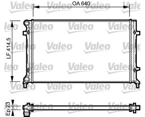 Kylare, motorkylning 734332 Valeo