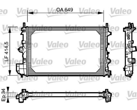 Kylare, motorkylning 734412 Valeo