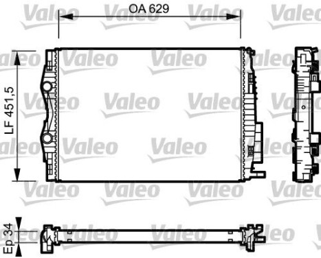 Kylare, motorkylning 734438 Valeo