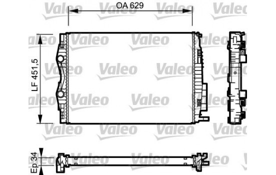 Kylare, motorkylning 734438 Valeo