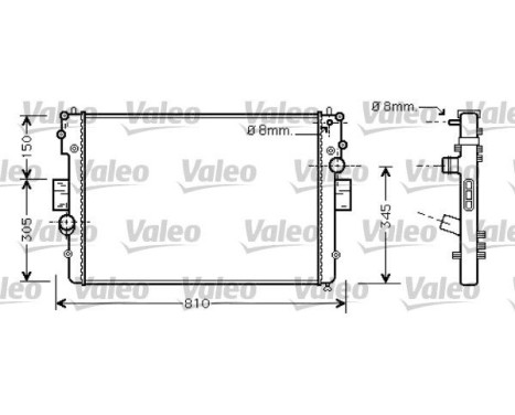 Kylare, motorkylning 734448 Valeo