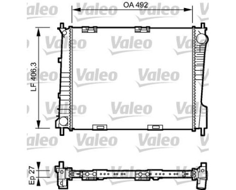 Kylare, motorkylning 734462 Valeo