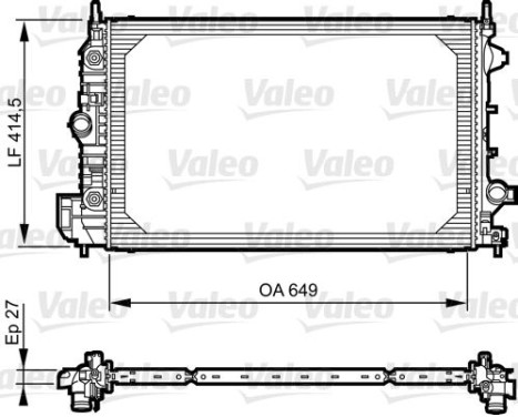 Kylare, motorkylning 735086 Valeo
