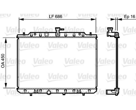 Kylare, motorkylning 735205 Valeo