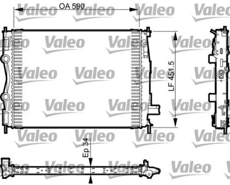 Kylare, motorkylning 735380 Valeo