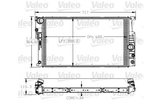 Kylare, motorkylning 735623 Valeo