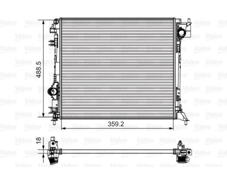 Kylare, motorkylning 735624 Valeo