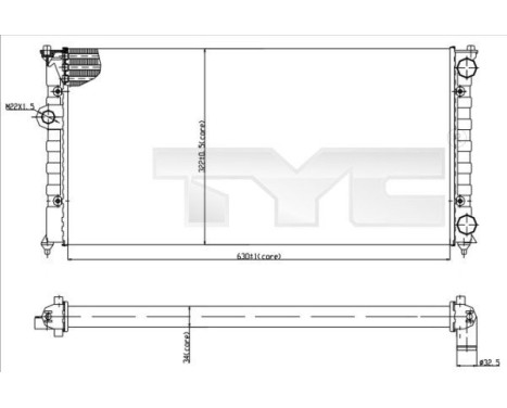 Kylare, motorkylning 737-0029 TYC