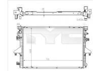 Kylare, motorkylning 737-0069 TYC