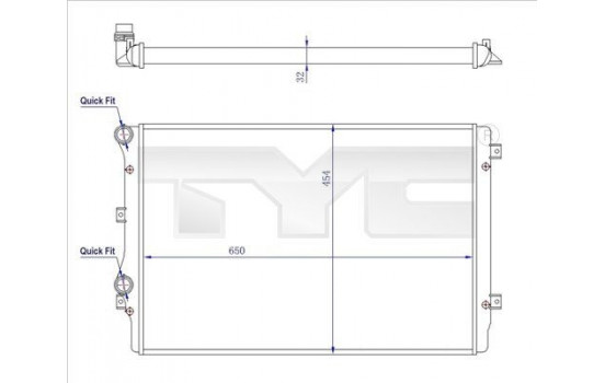 Kylare, motorkylning 737-0072-R TYC